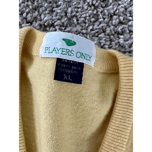 Players Only Yellow Cashmere Vest XL Golf Country Club - Picture 3 of 7